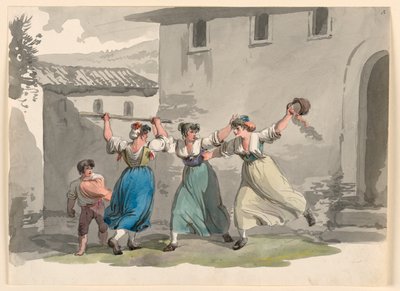 Fight of Women in Rome by Bartolomeo Pinelli